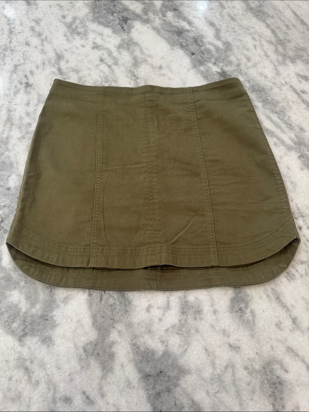 Altar'd State Olive Paneled Mini Skirt